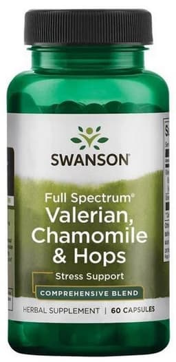 Swanson - Full Spectrum Valerian, Chamomile & Hops - 60 Caps