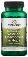 Swanson - Full Spectrum Valerian, Chamomile & Hops - 60 Caps