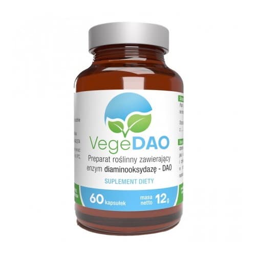 Vegedao - Diamine Oxidase Enzyme Dao - 60 Caps – Vegedao förpackning