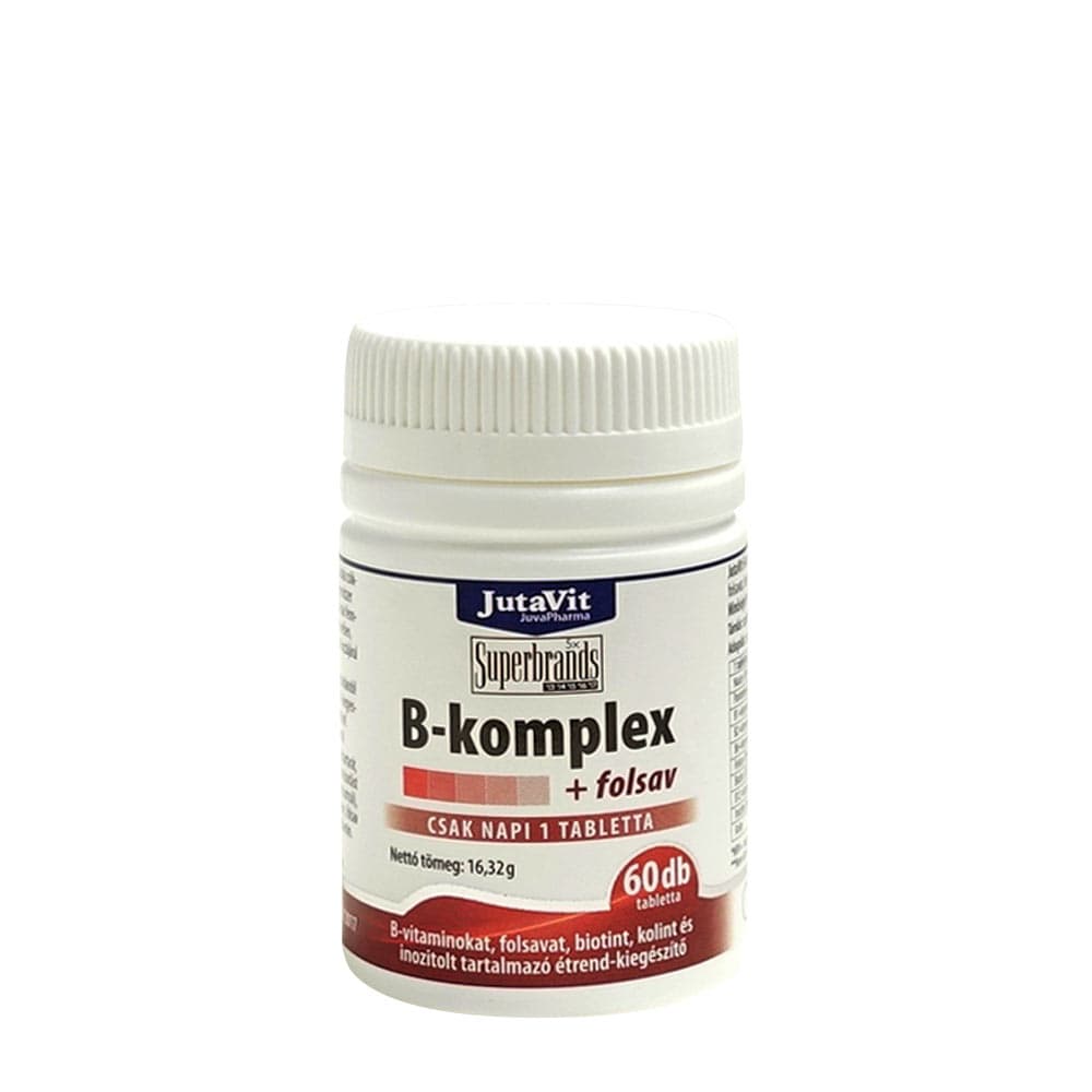 Jutavit - Complex Vitamin B + Folic Acid Tabs - 60 Tabs – Jutavit förpackning