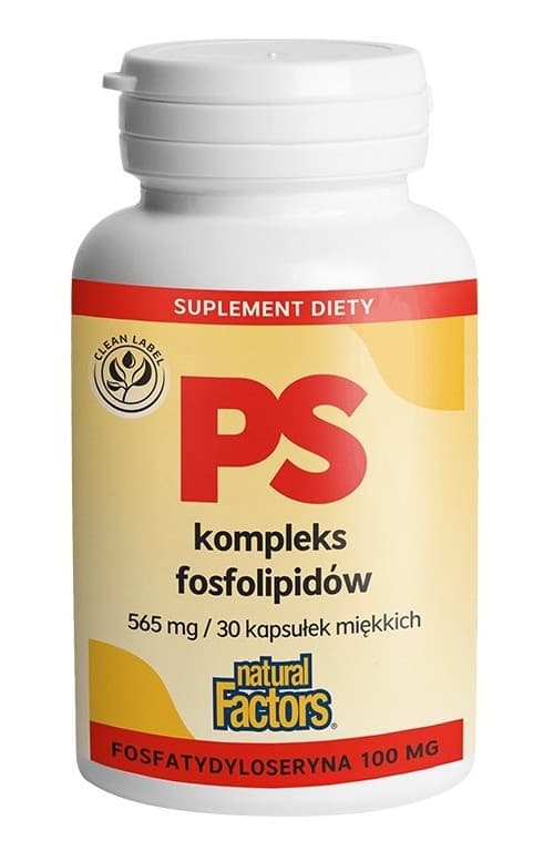 Natural Factors - PS Complex Phospholipids - 30 Kapsułek Miękkich (30 Soft Caps) – Natural Factors förpackning