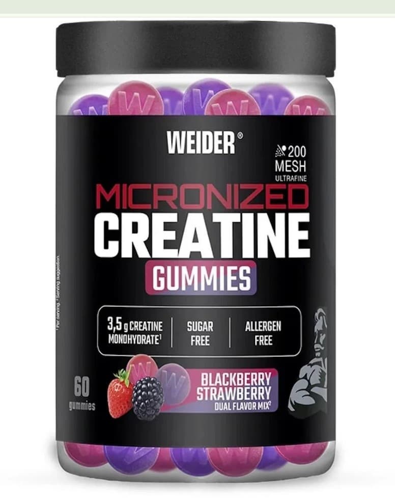 Weider - Micronized Creatine Gummies - Blackberry Strawberry 60 – Weider förpackning