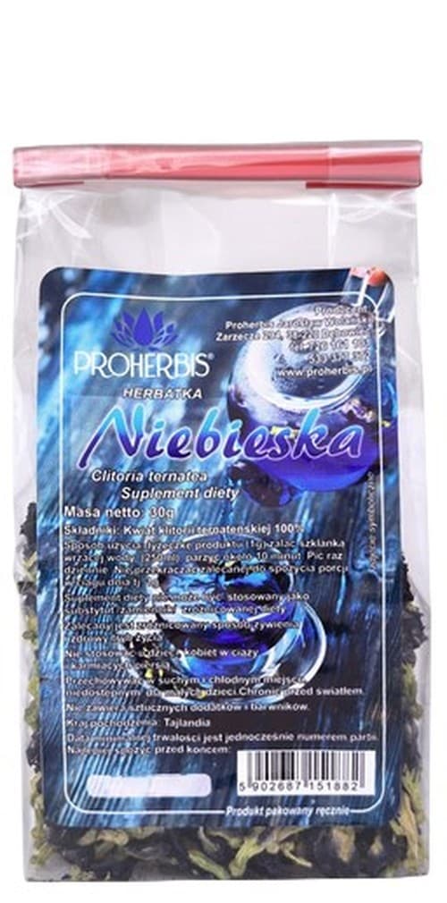 Proherbis - Blue Tea - 30g – Proherbis förpackning