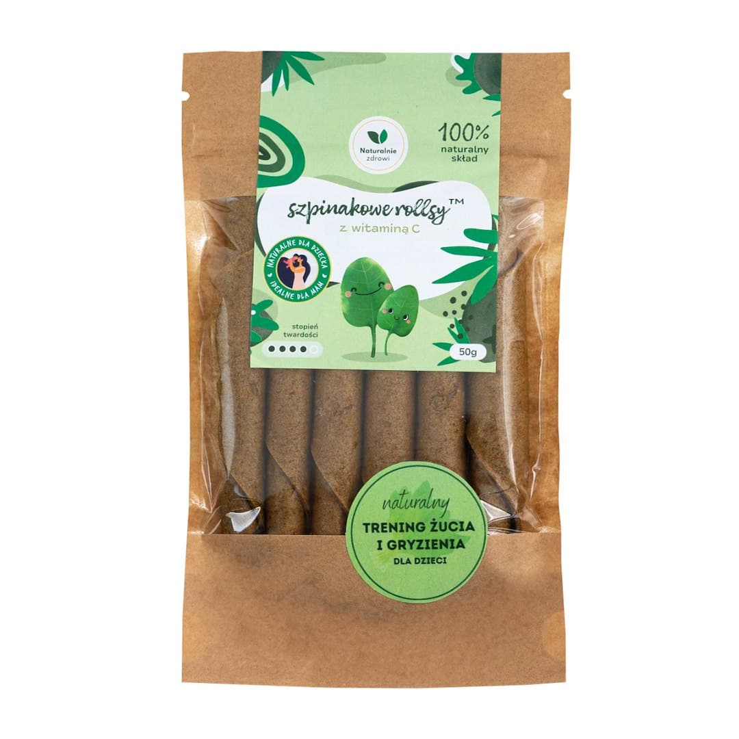 Naturalnie Zdrowi - Spinach Rolls with Vitamin C - 50g – Naturalnie Zdrowi förpackning