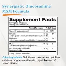 Doctor'S Best - Synergistic Glucosamine MSM Formula With Optimsm - 180 Caps
