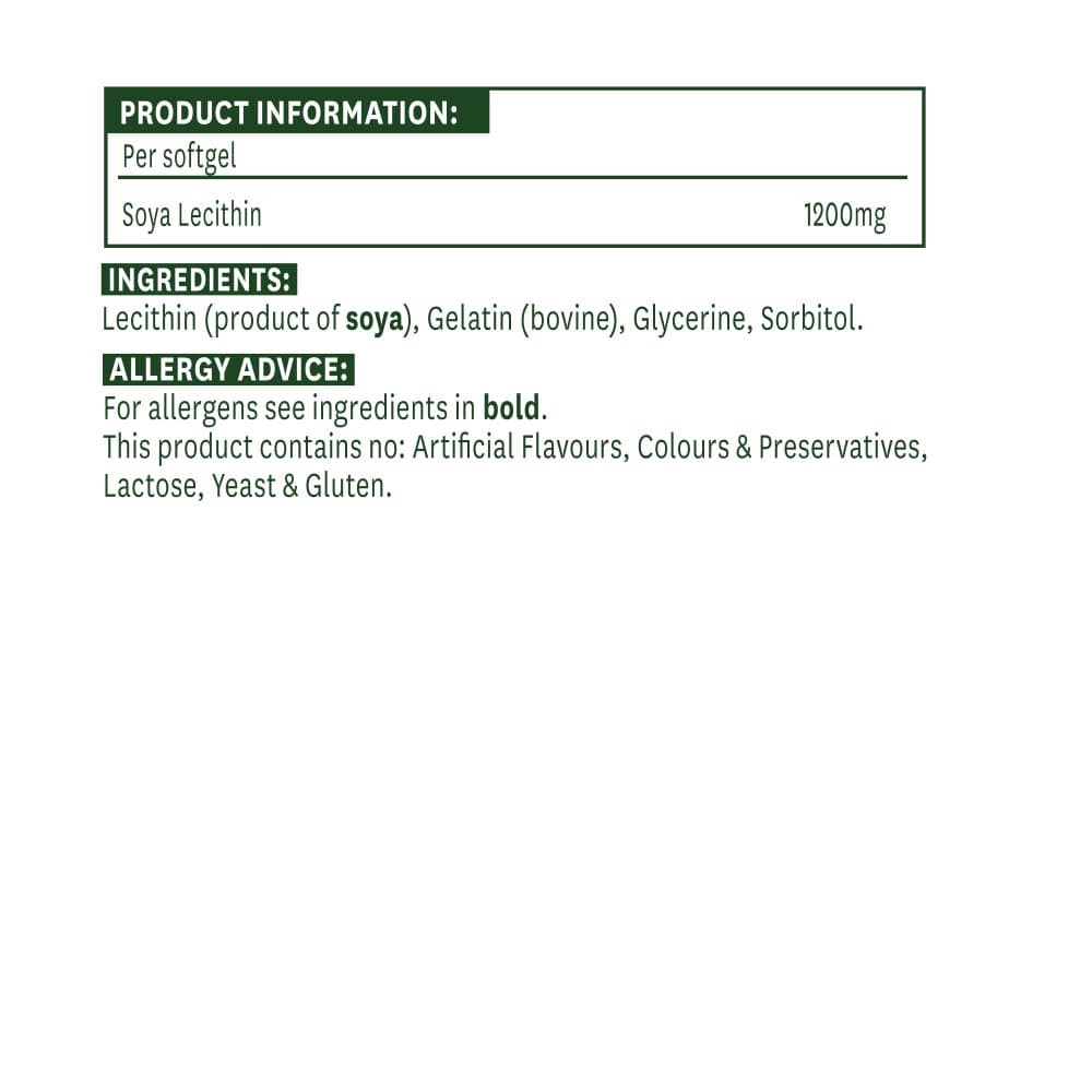 Natures Aid - Soya Lecitiini - 90 Kapselia
