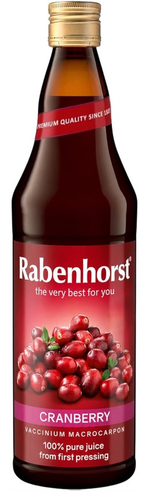 Rabenhorst - Cranberry Juice - 750ml – Rabenhorst förpackning