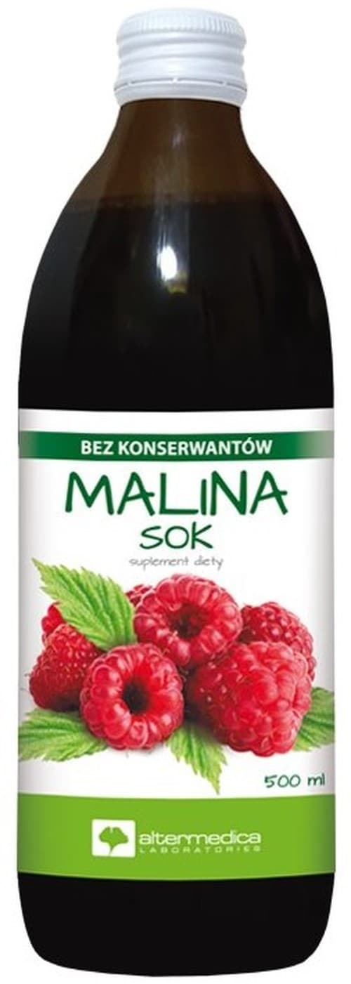 Alter Medica - Raspberry Juice 500ml – Alter Medica förpackning