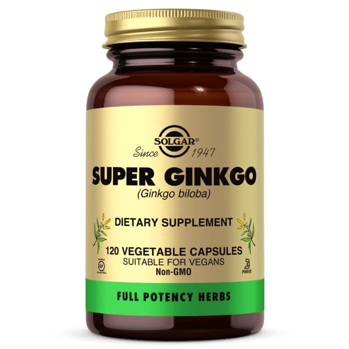 Solgar - Super Ginkgo - 120 Vcaps – Solgar förpackning