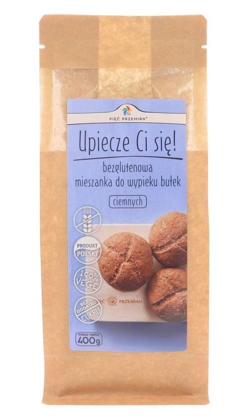 Pięć Przemian - Gluten-Free Rolls Baking Mix Dark (Dark) - 400g