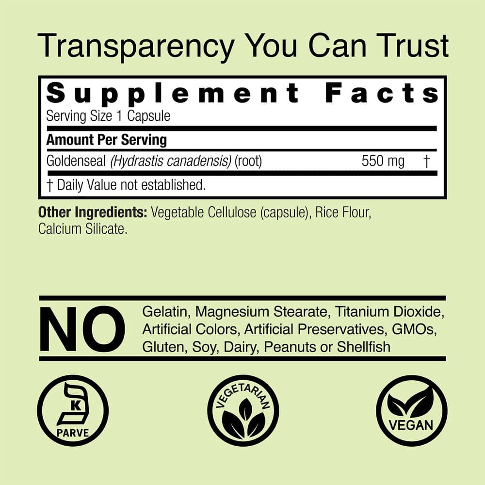 Nature's Answer - Goldenseal Full Spectrum Herb - 50 Vcaps