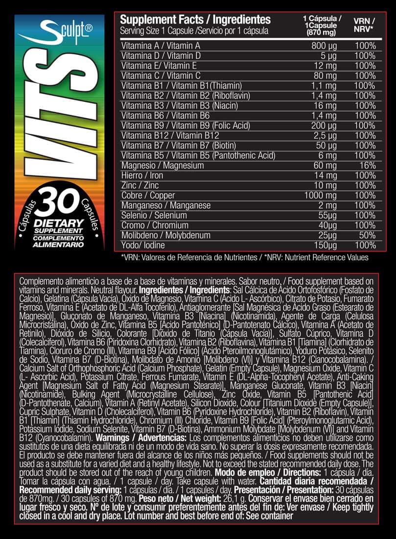 Sculpt - Vitaminer & Mineraler - 30 Kapsler
