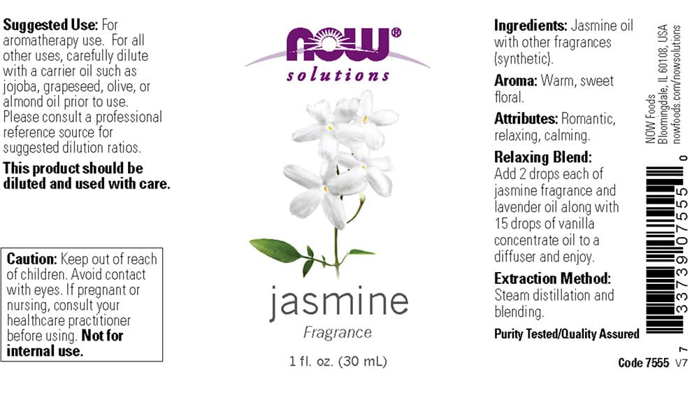 NOW Foods - Essential Oil, Jasmine - 30ml