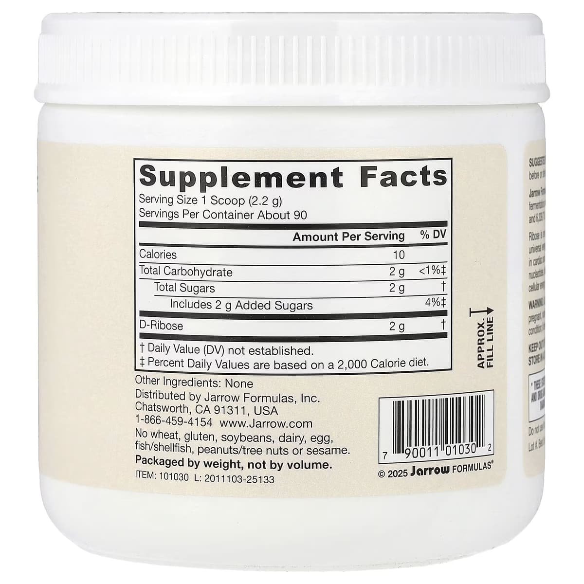 Jarrow Formulas - D-Ribose - 200g