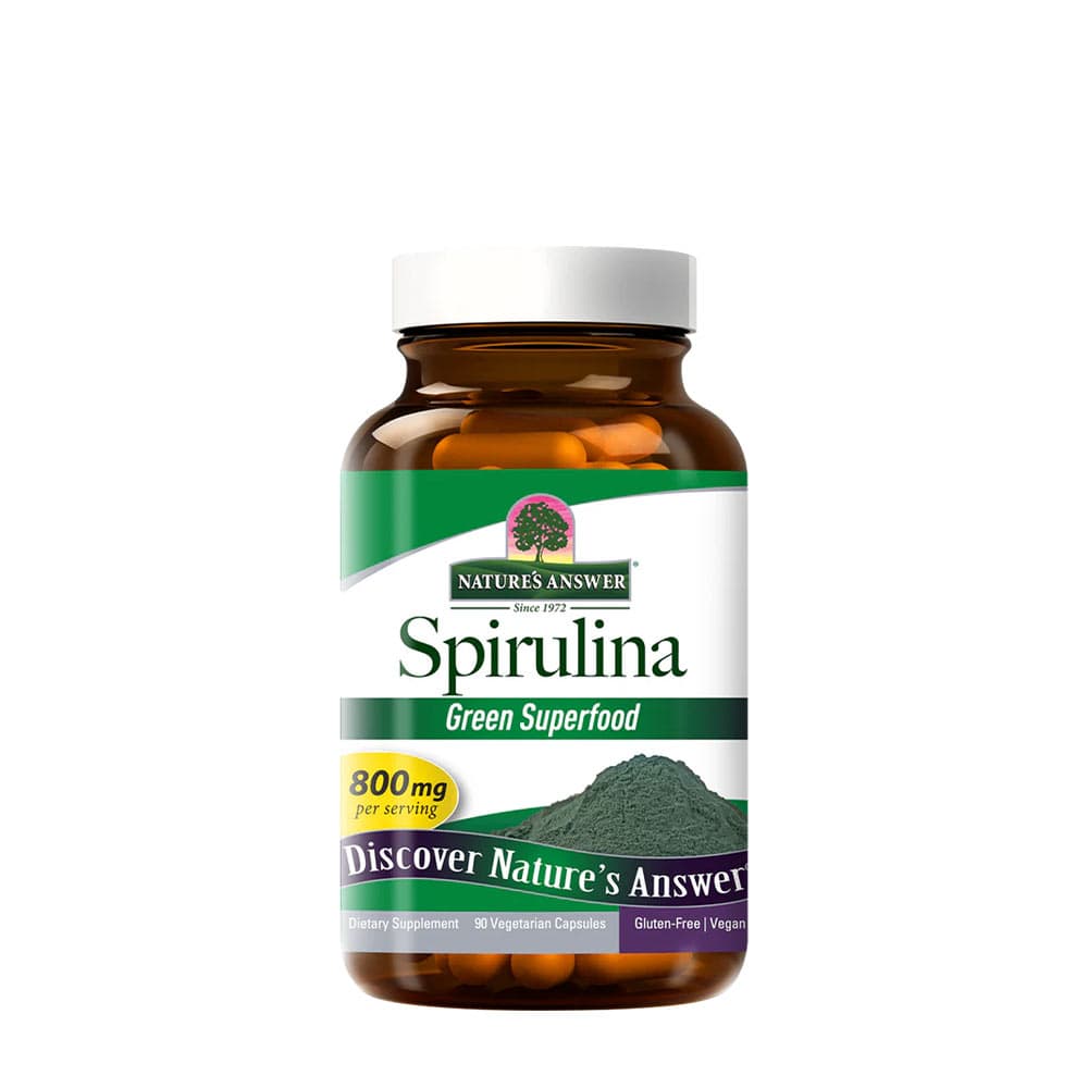 Nature's Answer - Spirulina - 90 Vegetarian Capsules – Nature'S Answer förpackning