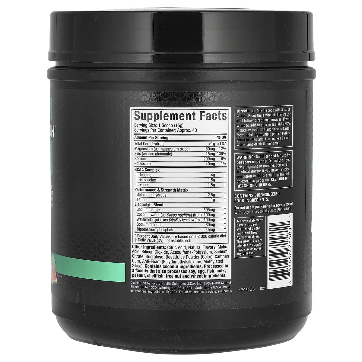 Muscletech - Amino Build - Mansikka-vesimeloni, 593 g