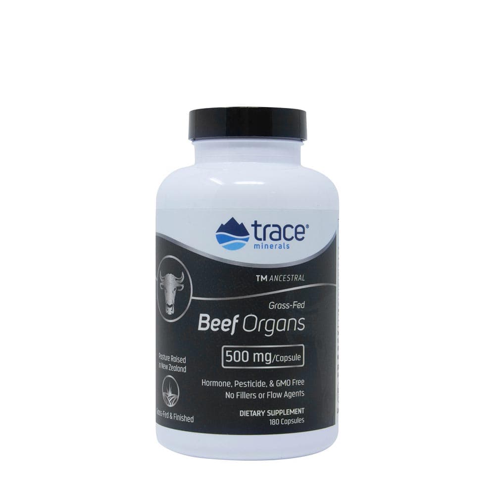 Trace Minerals Tmancestral Beef Organs - 180 Caps – Trace Minerals förpackning