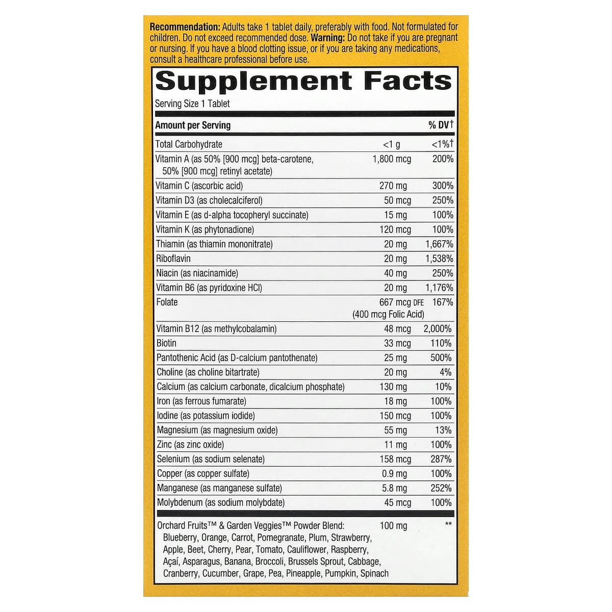 Nature's Way - Adult Ultra Multivitamin - 60 Tabs