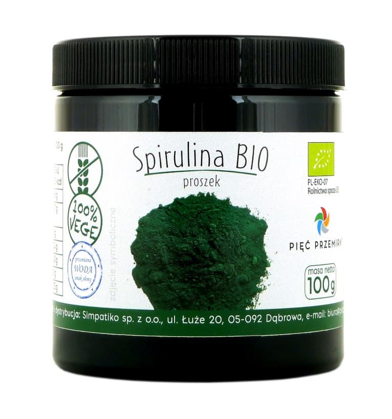 Pięć Przemian - Spirulina Organic Powder 100g – Pięć Przemian förpackning