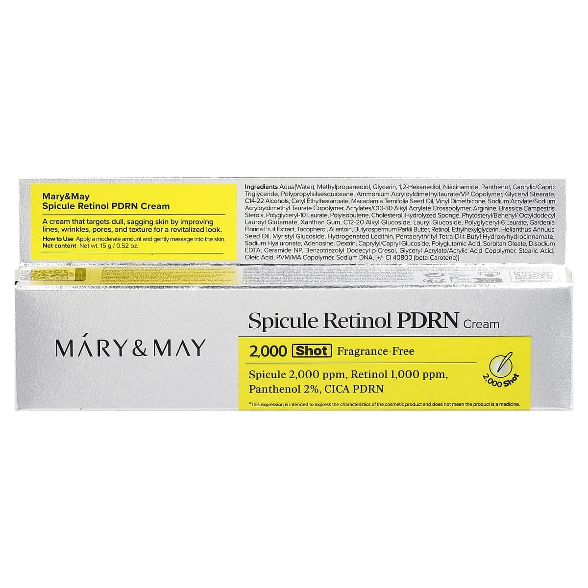 La Rose - Mary&May Spicule Retinol Pdrn Cream 15g