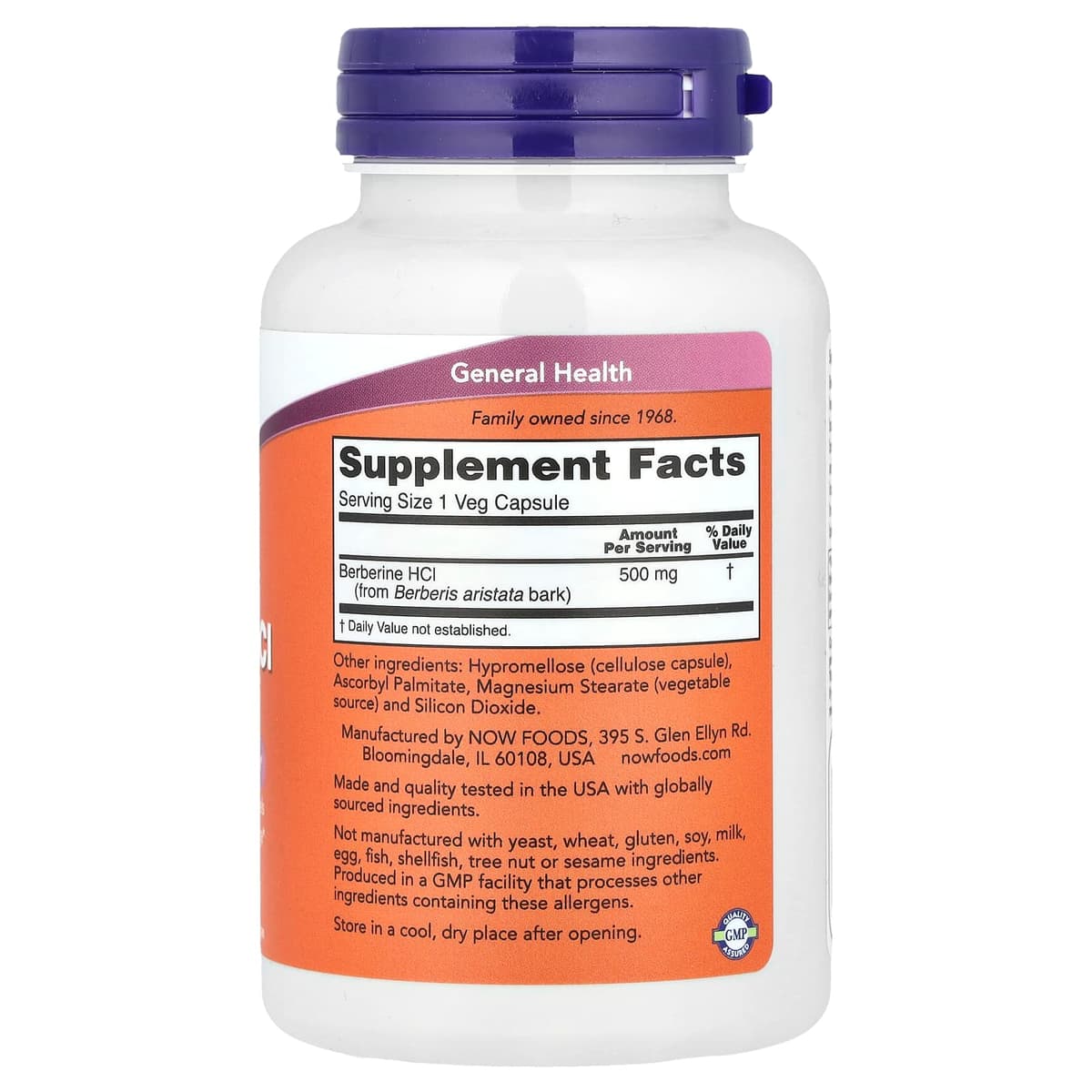 NOW Foods - Berberine HCL - 90 Vcaps