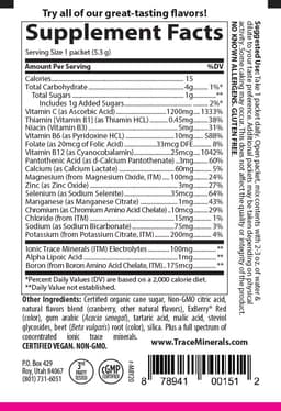 Trace Minerals - Cranberry - 30 Sachets