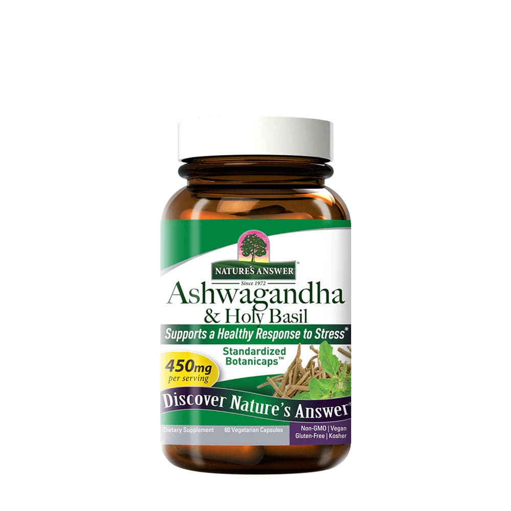 Nature'S Answer Ashwagandha & Holy Basil - 60 Vcaps – Nature'S Answer förpackning