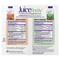 Natrol - JuiceFestiv - 60 + 60 Caps (Two 60 Capsule Bottles)
