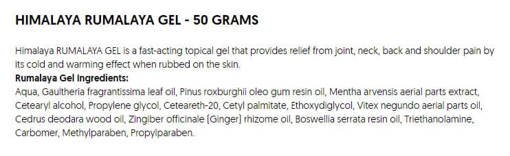 Himalaya Herbals - Rumalaya Gel - 50g