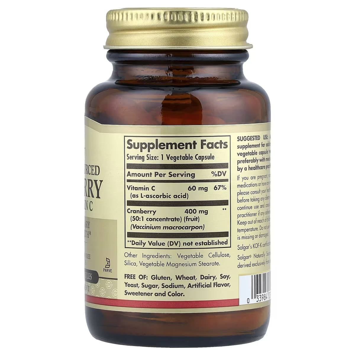 Solgar - Cranberry With Vitamin C - 60 Caps