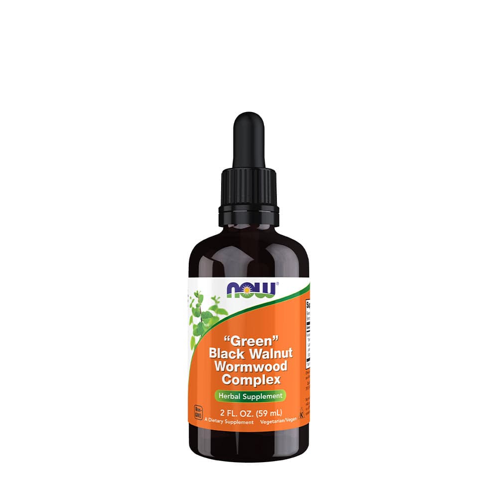 NOW Foods - Fresh Green Black Walnut Wormwood Complex - 60ml – NOW Foods förpackning