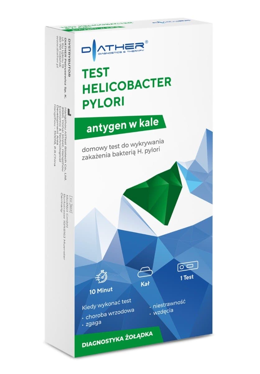 DIATHER Test Helicobacter Pylori kasetkowy - 1 Test