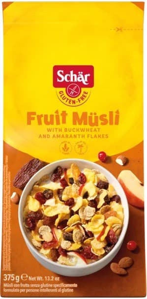 Schar Musli Fruit 375 g – Schär pakkaus