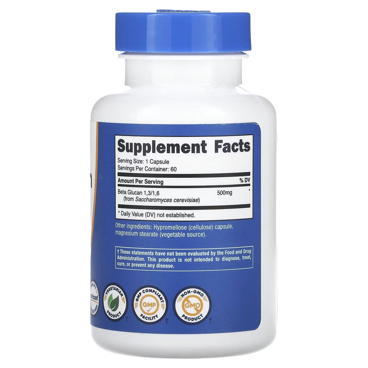 Nutricost - Beta Glucan 1,3/1,6 - 60 kapsler