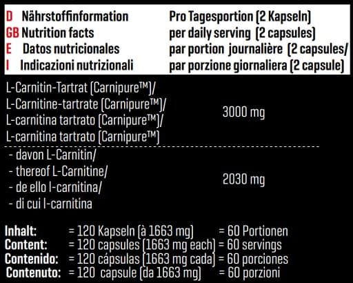 Body Attack - Carnipure 1500 - 120 kapselia