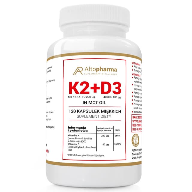 Altopharma - K2+D3 - 120 Soft Capsules – Altopharma