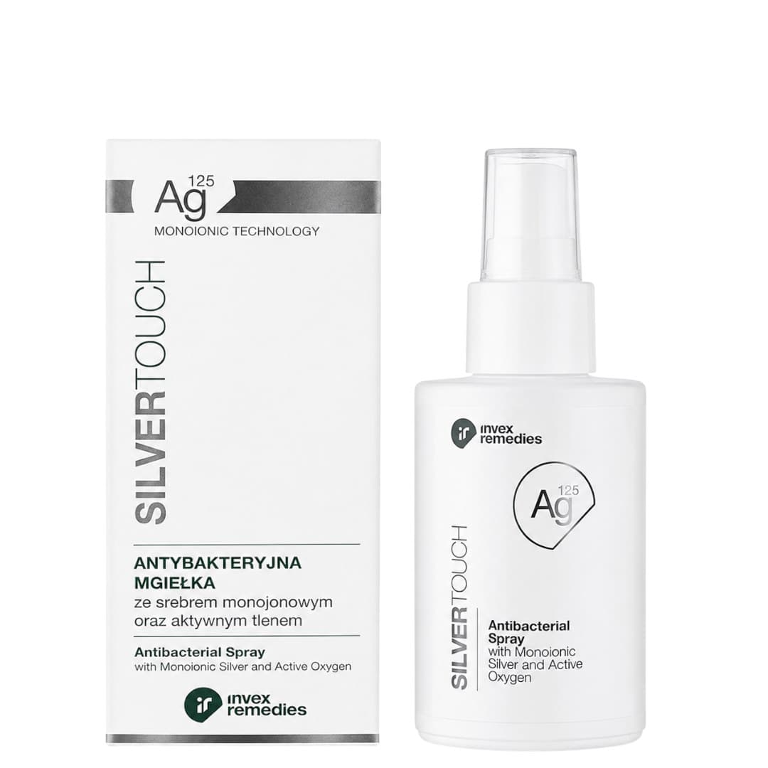 Invex Remedies - Silvertouch Antibacterial Spray - 100ml – INVEX REMEDIES förpackning