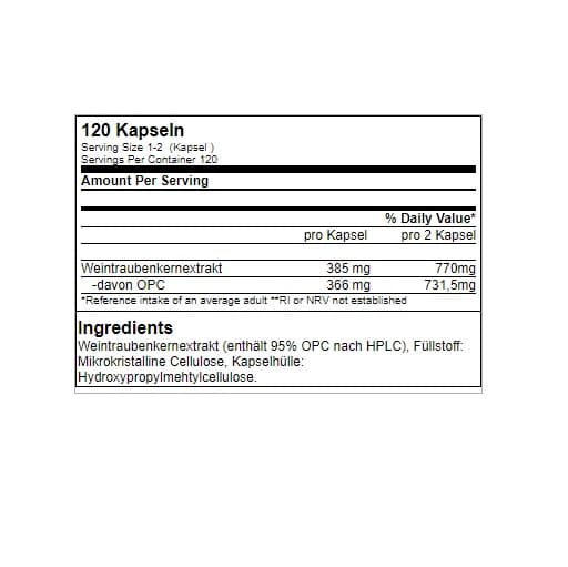 Genetic Nutrition - OPC 95 - 120 kapsler