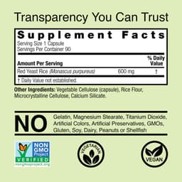 Nature's Answer - Red Yeast Rice - 90 Vegetarian Capsules