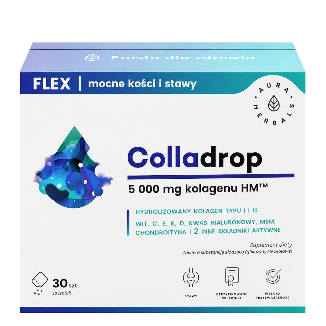 Aura Herbals - Colladrop Flex - Joint Support - 30 Sachets – Aura Herbals förpackning