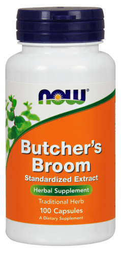 NOW Foods - Butcher's Broom - 100 Capsules – NOW Foods förpackning