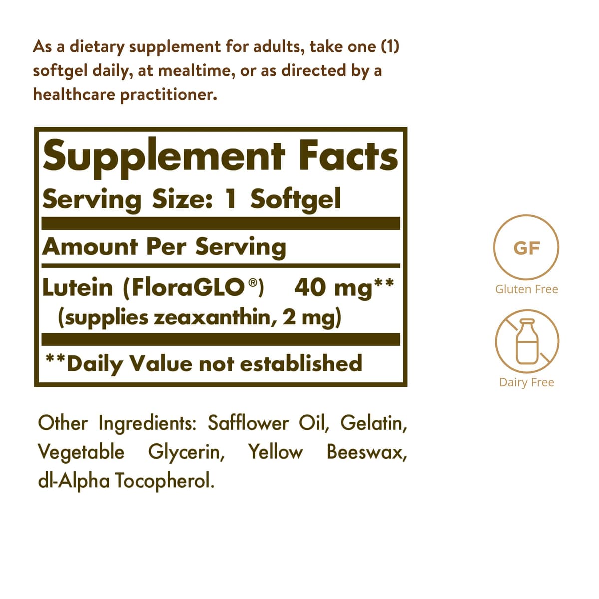Solgar - Lutein (40 mg - 30 kapsler)