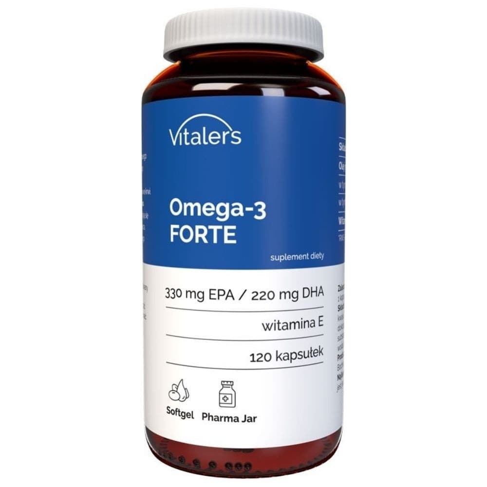Vitalers - Omega-3 Forte - 120 Caps – Vitalers förpackning