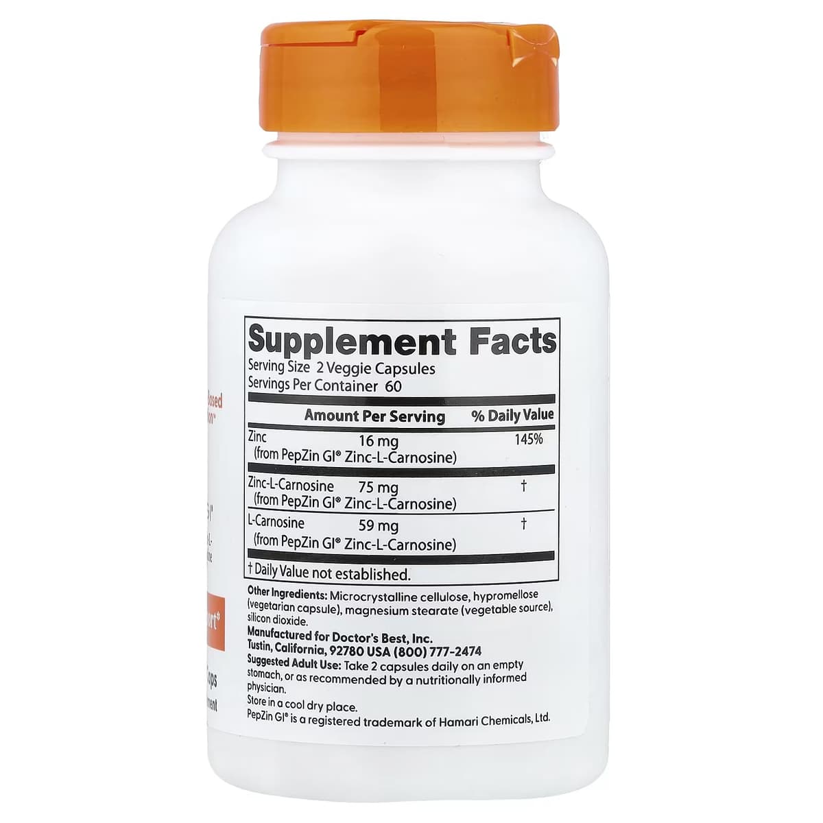 Doctor's Best - PepZin GI Zinc-L-Carnosine Complex