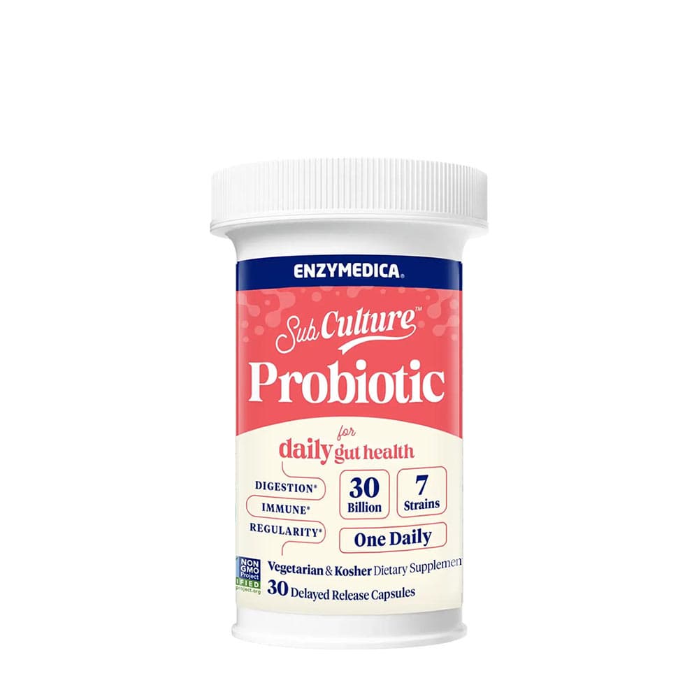 Enzymedica Subculture™ Probiotic For Daily Gut Health - 30 Caps – Enzymedica förpackning