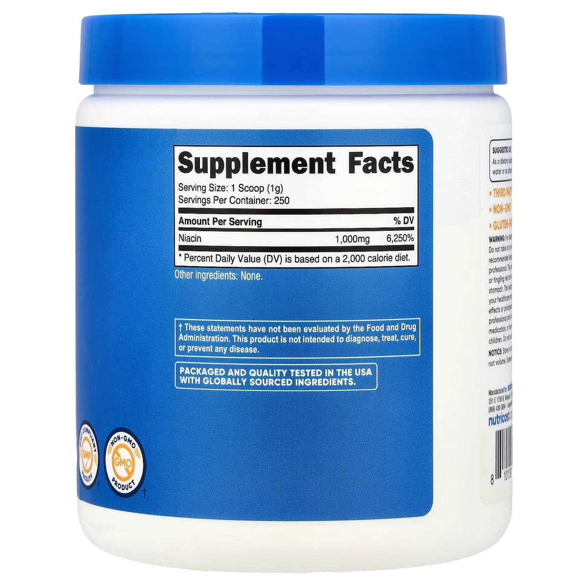 Nutricost Vitamin B3 Niacin 100mg