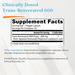 Doctor's Best - Trans-Resveratrol 600 - 60 Vcaps