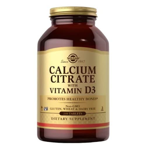 Solgar - Kalcium Citrat Med Vitamin D3 - 240 Tabs – Solgar förpackning