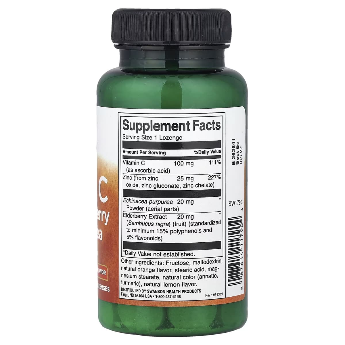 Swanson - Zinc & C with Elderberry & Echinacea - 60 Lozenges