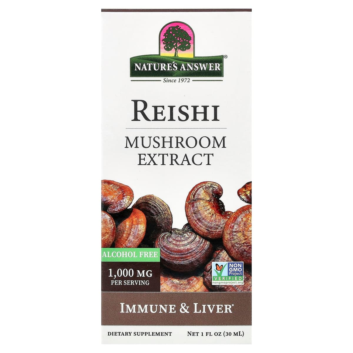 Nature'S Answer - Reishi Svamp Ekstrakt - 1000mg, 30 Dage